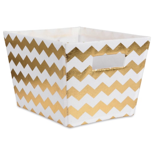 Polyester Chevron Trapezoid Bin